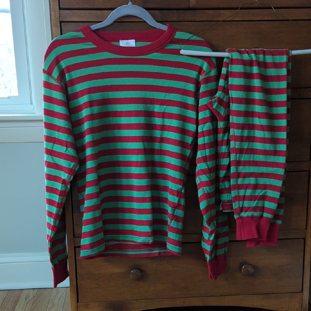 Striped Red and Green Pajamas